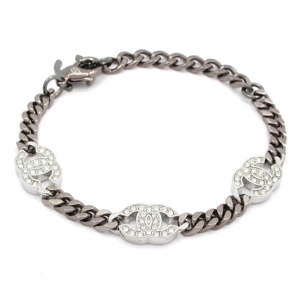 Chanel Coco Bracelet Silver Clear